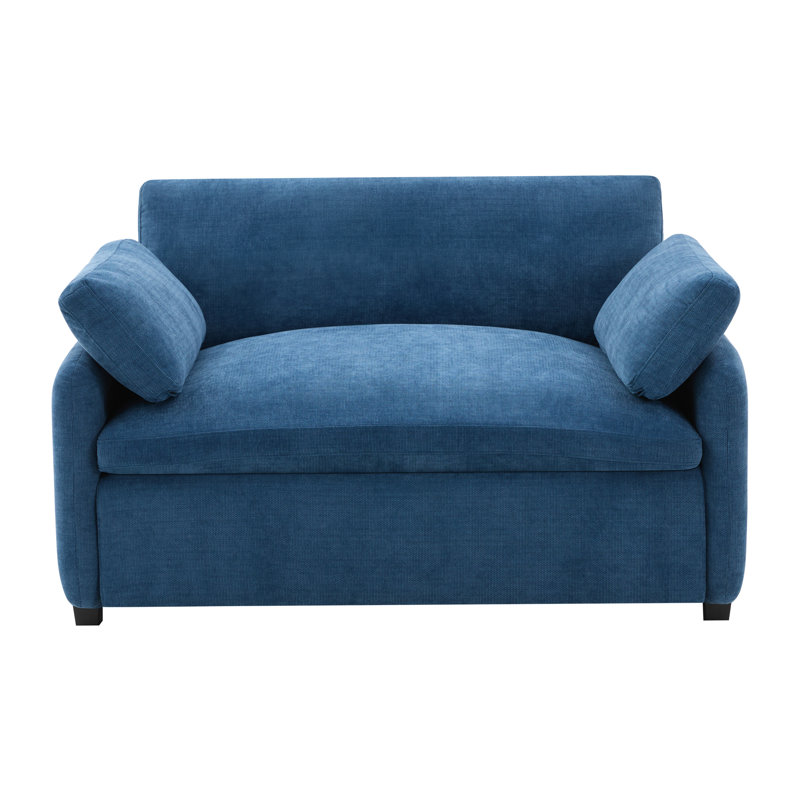 Canapé simple surdimensionné en chenille avec siège large et coussins profonds, conception moderne à blocs de couleurs pour un confort et un style ultimes