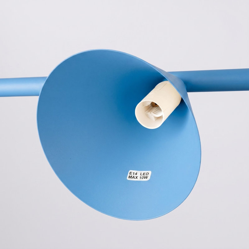 Chandelier NOX 4L white, Light Blue