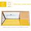 Cage pour animaux 46 po x 24 po en bois jaune pour l'extérieur avec fil de ventilation et de ventilation