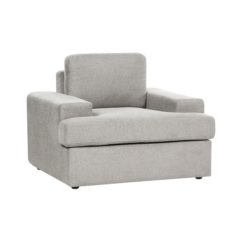Lecenta Upholstered Armchair, Light Grey