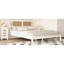 Lit plateforme naturel, grand et simple pour la chambre à coucher, lit blanc - élégance pour la chambre à coucher,