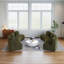 Canapé modulaire courbé en chenille avec coussins, aucun assemblage requis-2069200504-2069200506