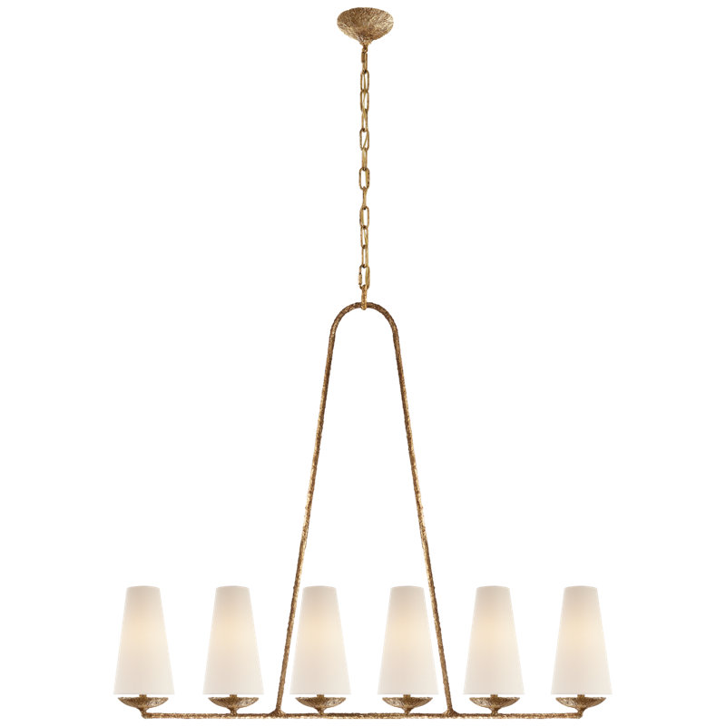 AERIN Fontaine Linear Chandelier, Golded Plaster