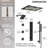  LED Bluetooth Thermostatic Shower System, Ceiling Mount Rainfall Shower Head with with Handheld Shower-95462234