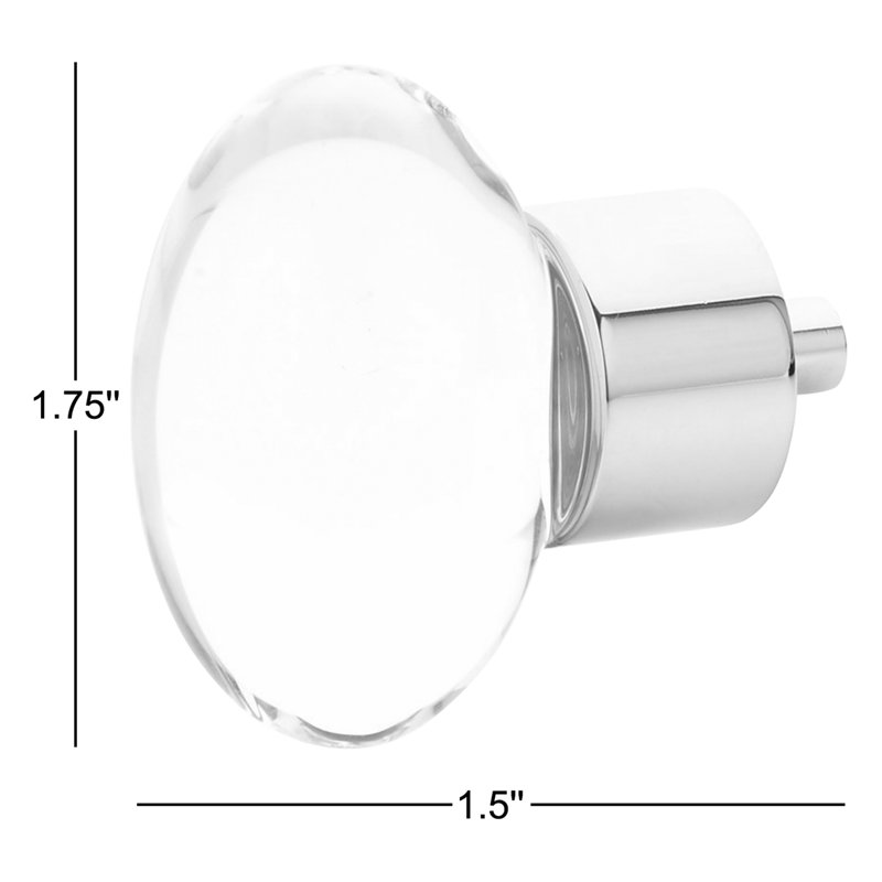City Mushroom Knob, Polished Nickel