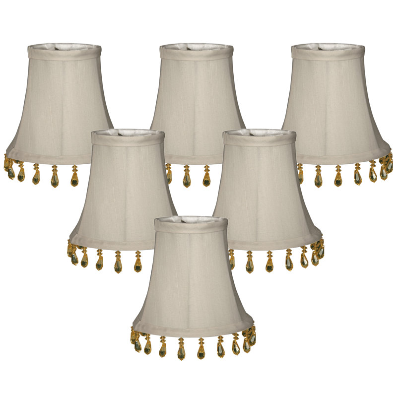 4'' H Silk Bell Candelabra Shade, Gray
