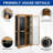 Outdoor Storage Cabinet Wood & Metal with Waterproof Roof, Garden Tool Shed with 3 Removable Shelves, 4 Adjustable Reinforced feet with Metal Brackets, 6 T-Hinge, Magnetic Door-990936154