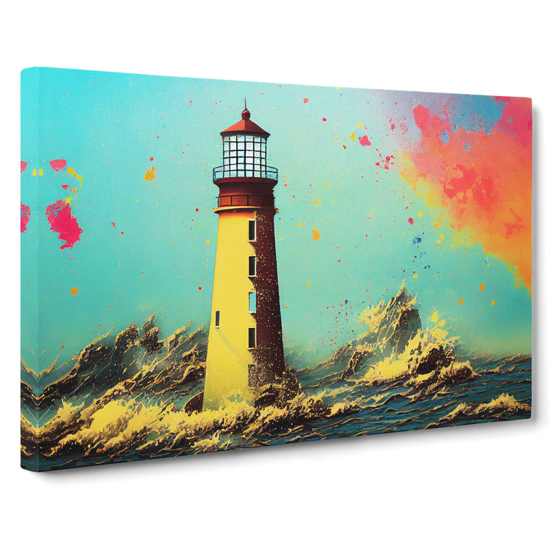 Lighthouse Splash Vol.1 Abstract - Wrapped Canvas, 35cm H x 50cm W x 3cm D