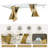 8-Person Glass Dining Set With Stainless Steel Base And Faux Leather Chairs-114543943-114543942