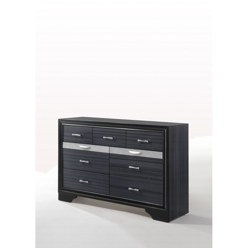 Commode moderne à finition noire, Noir