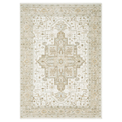 Tapis beige / doré Lainey