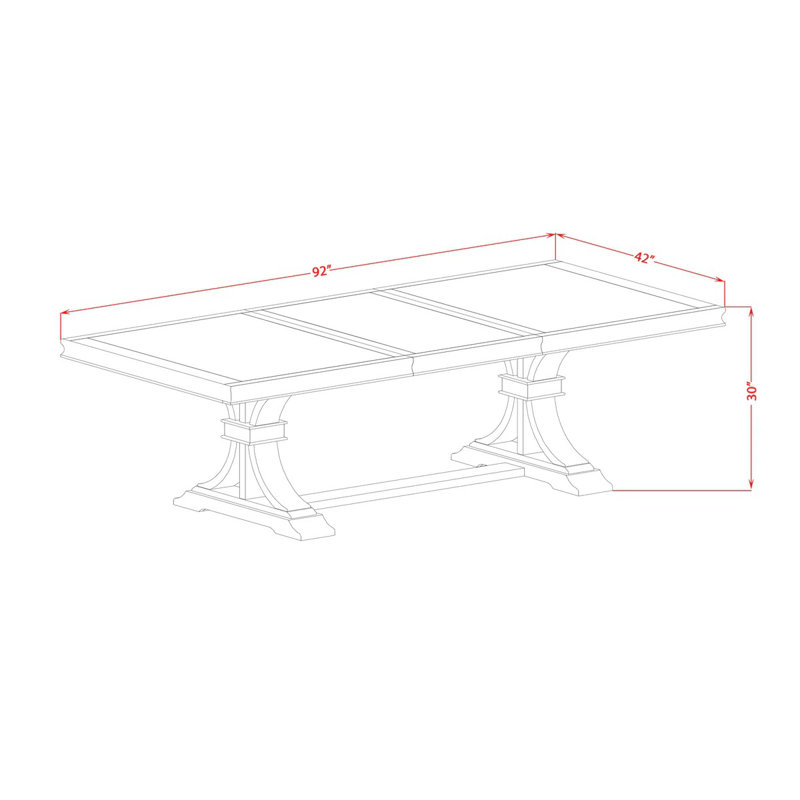 L'ensemble de table à manger 9 pièces comprend une table de cuisine rectangulaire et 8 chaises de salle à manger en tissu de lin gris, finition noyer antique
