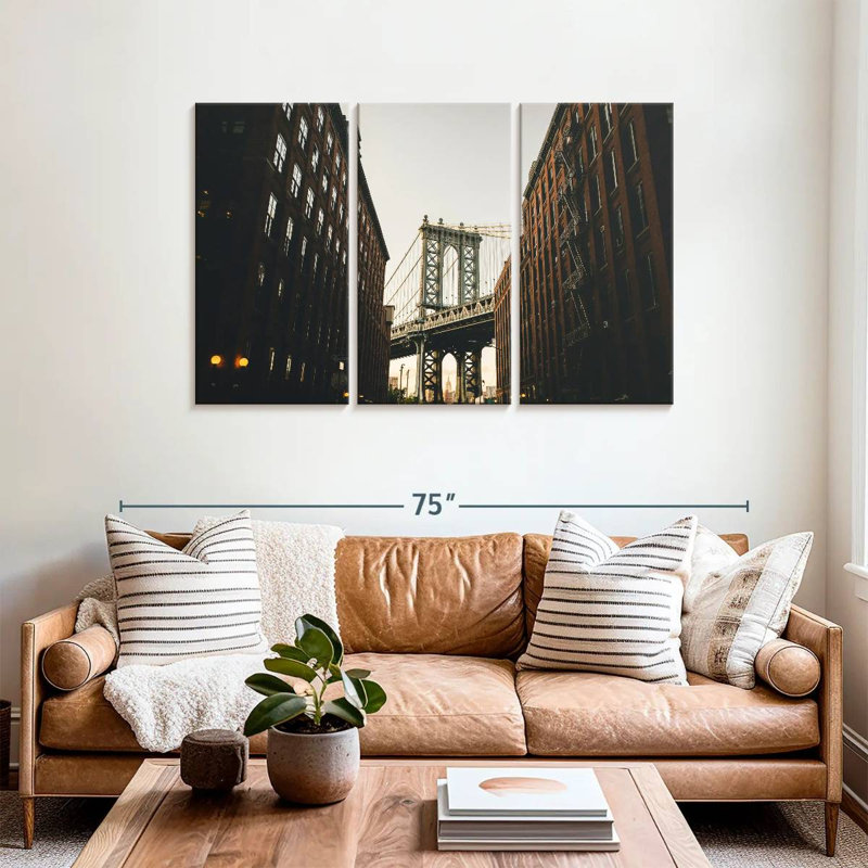 Lilie NYC Manhattan Bridge, H 36 po x l 57 po