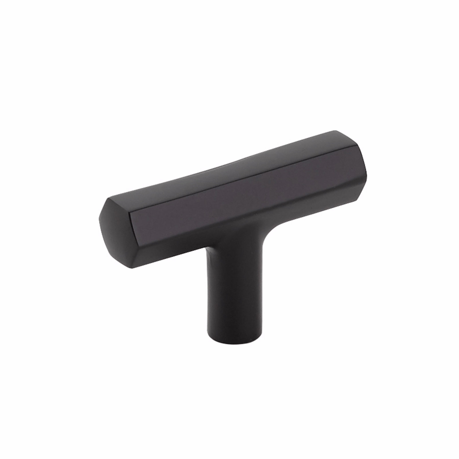 Mod Hex Bar Cabinet T-Knob, Flat Black