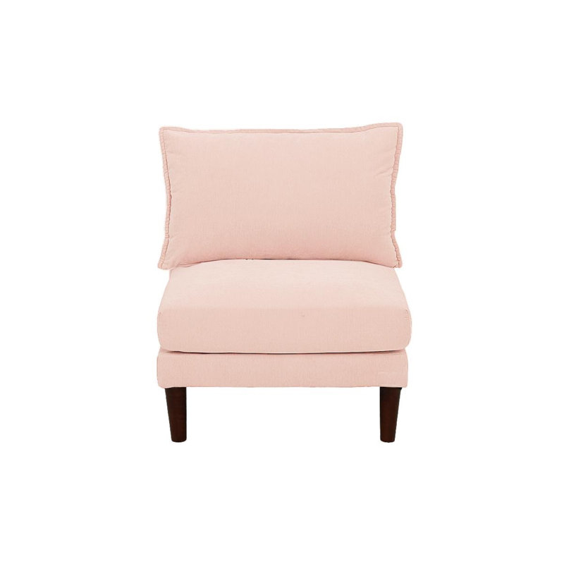 Fauteuil de chambre l 27 po Kaiayyi, Microfibre rosée