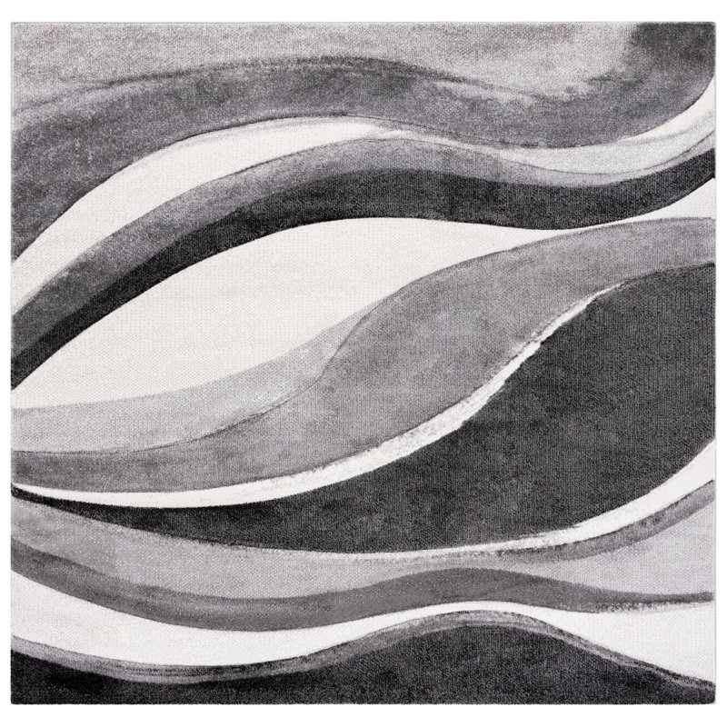 Akia Abstract Area Rug, Square 91cm