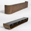 Porte-manteau mural « Toke » - Portemanteau au design moderne avec crochets muraux dissimulés - Panneau en placage de bois massif - Chêne foncé-136150925