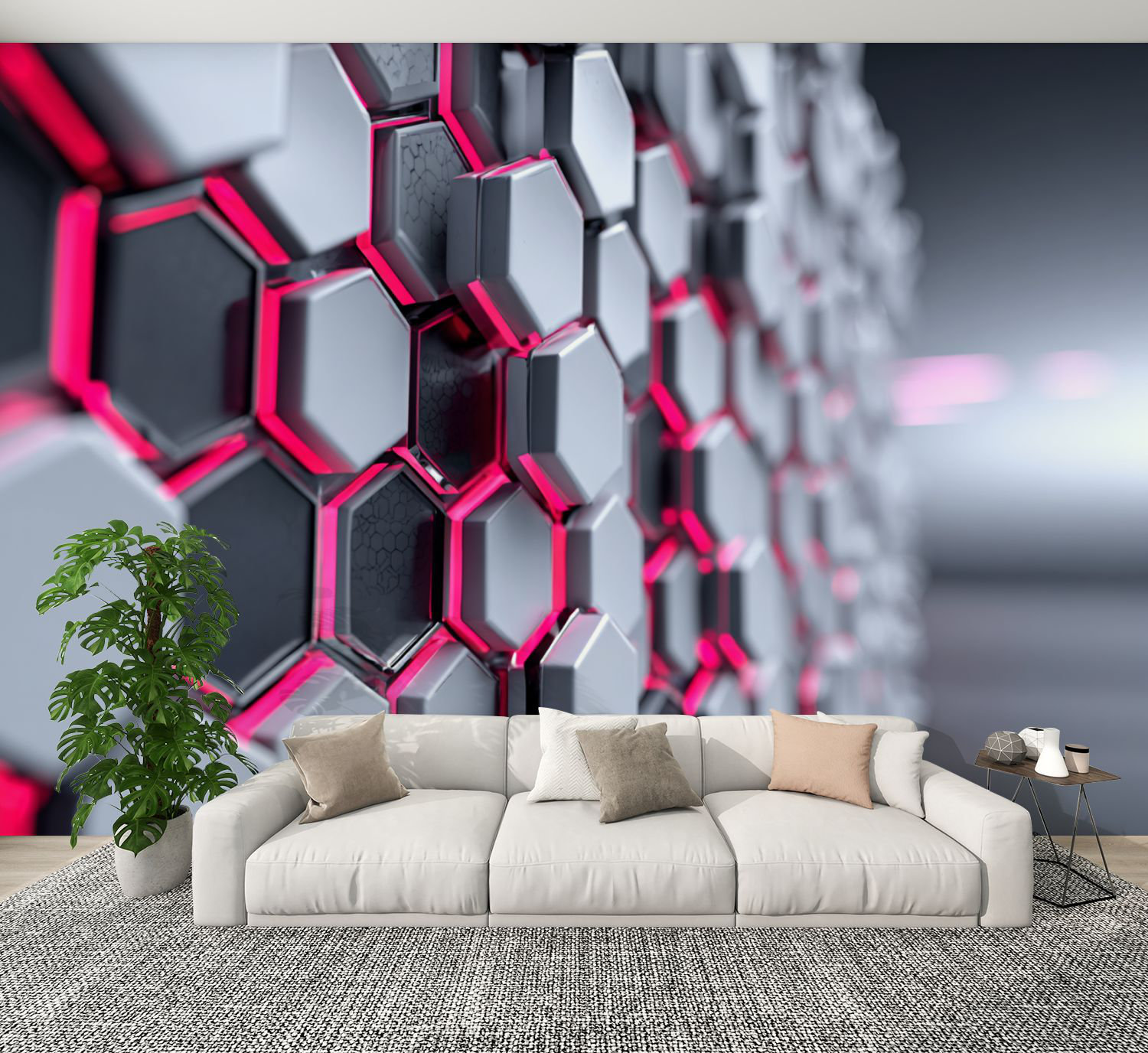 Red Barrel Studio® Futuristic 3D Peel and Stick Wallpaper Symmetrical ...