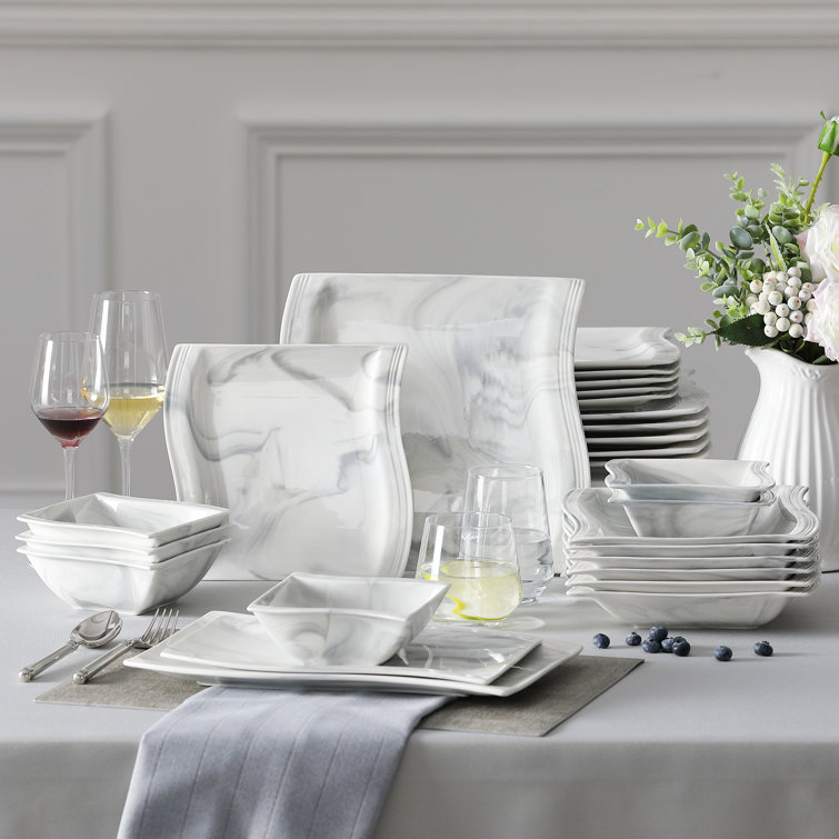 MALACASA Flora Porcelain Dinnerware Set (Service for 6) - On Sale