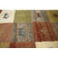 Tapis multicolore en laine noué à la main de conception unique 3 pi x 2 pi années 1990 Annabel