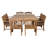 Anautica 8 - Person Teak Solid Wood Patio Dining Set Umbrella Hole Included Square Table