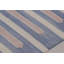 Rug & Kilim’S Contemporary Dhurrie Rug In Blue And Cream With Stripes