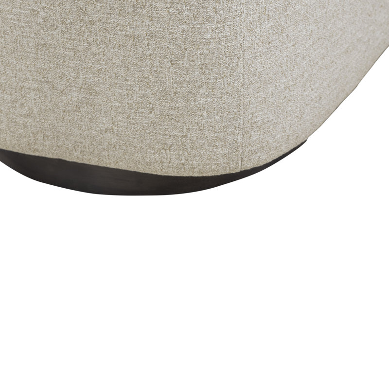 Abere Upholstered Swivel Accent Chair, Black, Beige/Black Polyester