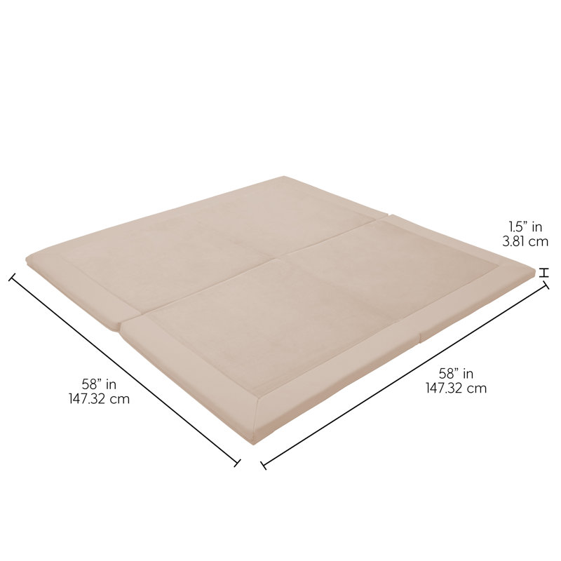 Tapis pour tout-petits à 4 textures Space Saver, Beige