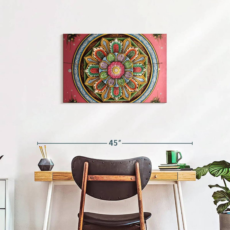 Adella Hindu Temple Ornate Ceiling, 20" H x 30" W