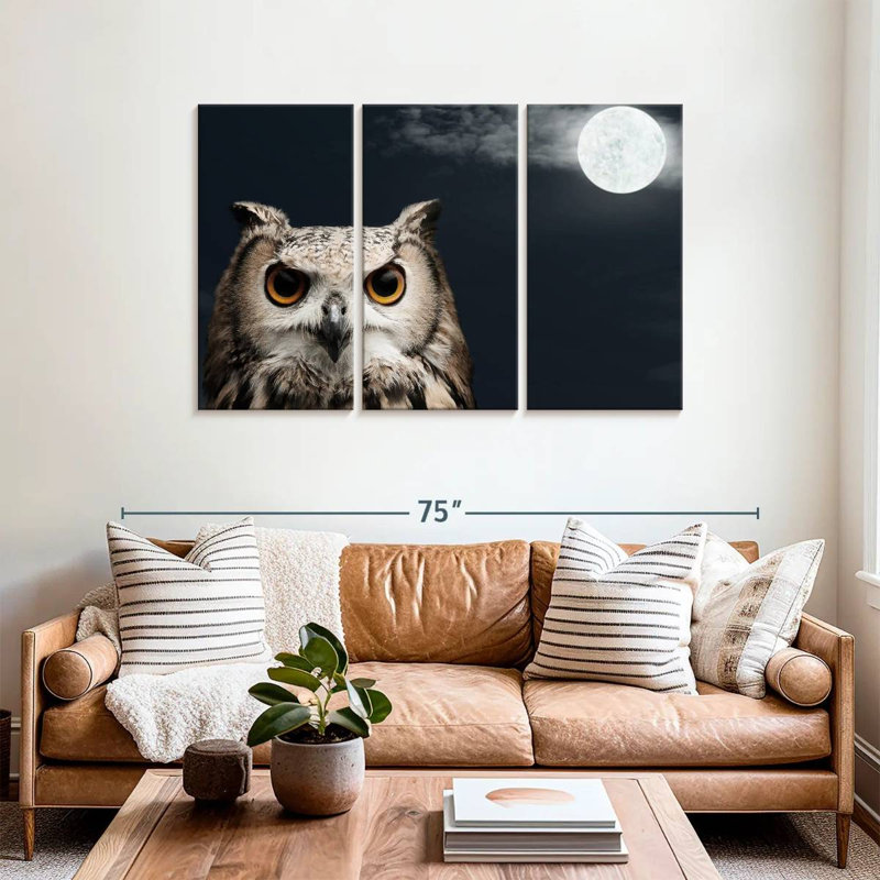 Brampt African Eagle Owl, 36" H x 57" W