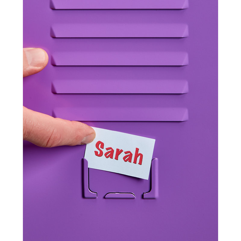 48-Inch Purple Steel Freestanding Office Locker with Adjustable Shelving