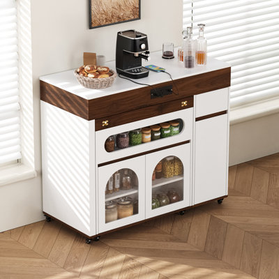 Table de salle à manger extensible avec plateau pliable très long (sans la chaise)