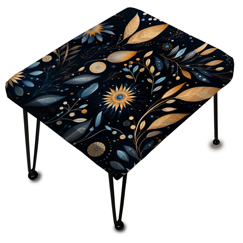 Cosmic Nomad Boho Pattern - Boho Rectangle Ottoman