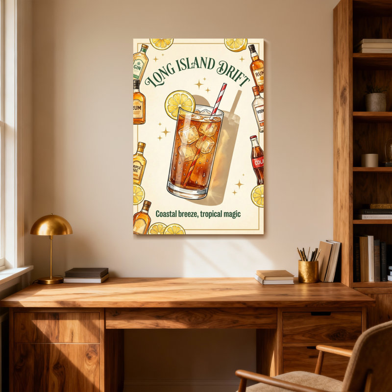 Art de cocktail tendance, brise côtière et magie tropicale