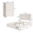 Farmhouse 2 Piece Bedroom Set, Platform Bed And 5 Drawer Dresser-740662828-740662833