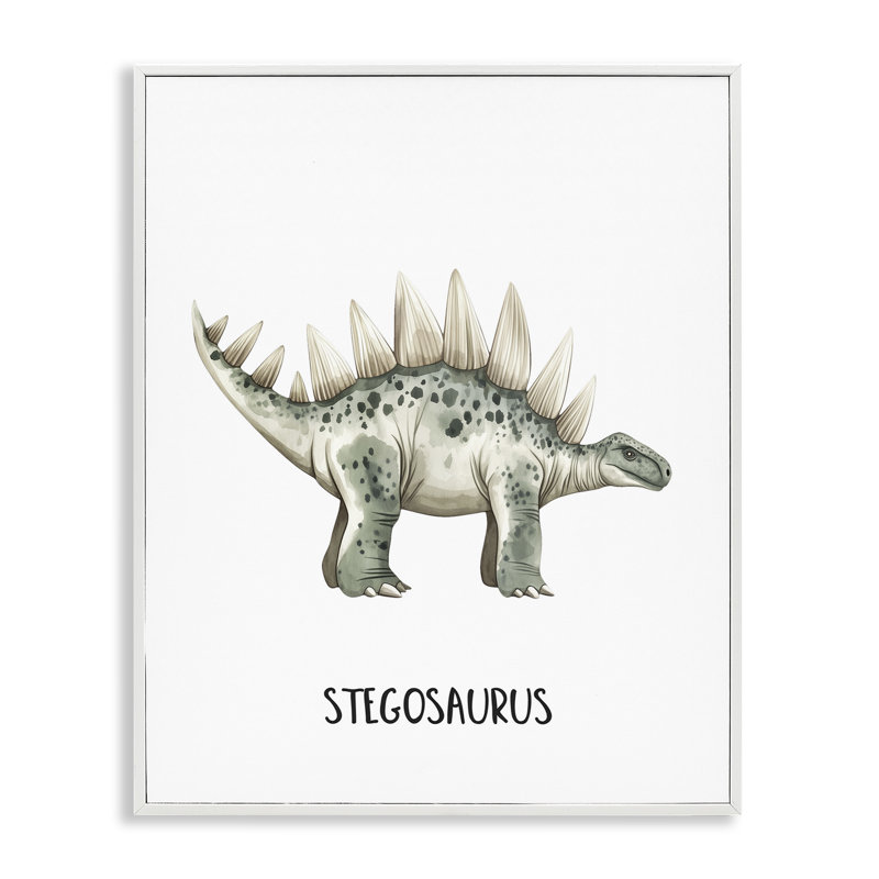 Faites connaissance avec le stégosaure, estampe numérique, design par Christine Simpson Art, H 20 po x l 16 po