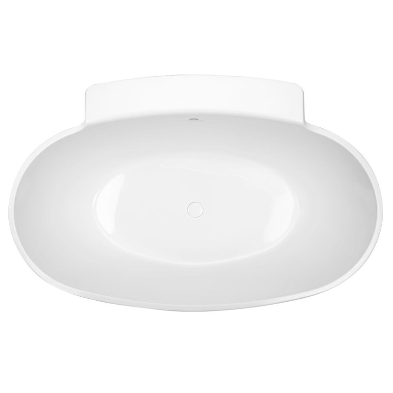 Guthrie 58'' L Soaking Bathtub, Matte White