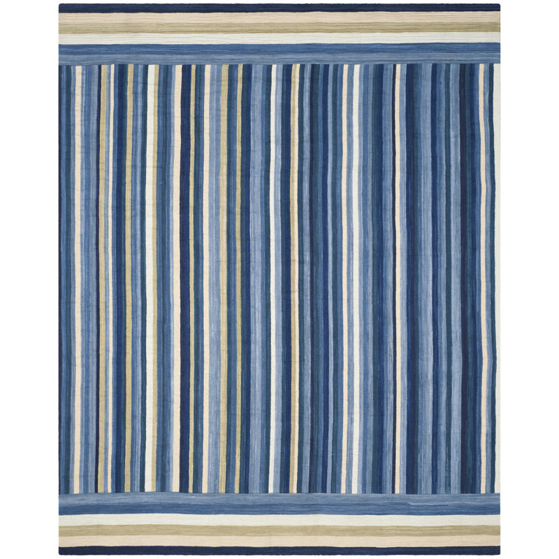 Ralph Lauren Martine Stripe Wool Striped Rug, Rectangle 8' x 10'