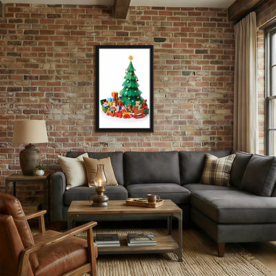 Scène de jouets et cadeaux d'arbre de Noël