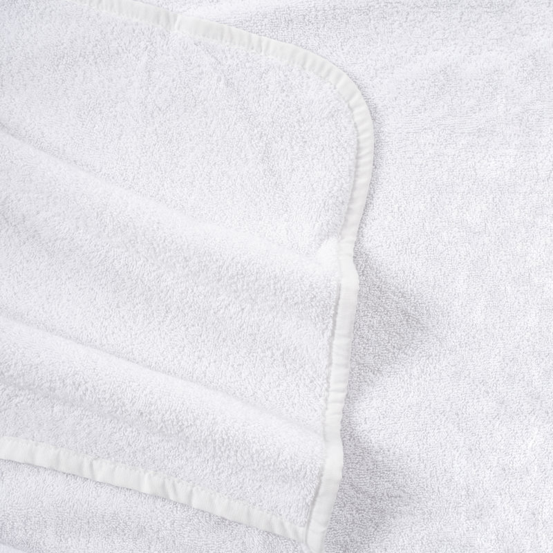 Housse pour chaise longue avec pochette, serviette de plage surdimensionnée 86 po x 32 po, Blanc, 2 pièces