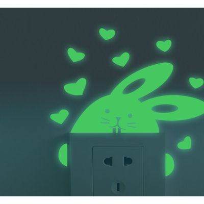 Rabbit Glow in Dark Wall Sticker Set