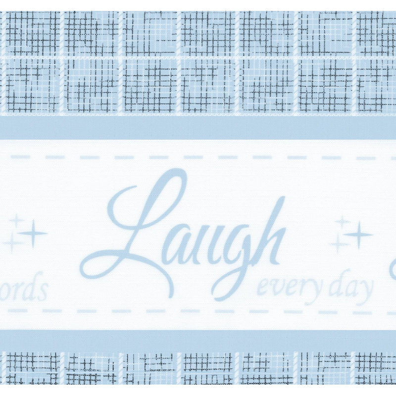 Arad Geometric Tailored Window Curtain Tier And Valance, 58" W x 36" L, Light Blue