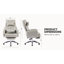 Chaise de bureau pivotante et ergonomique, chaise de bureau en cuir à haut dossier-539058866