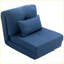 Canapé-lit convertible avec dossier réglable HOMcom Bleu foncé | Lin