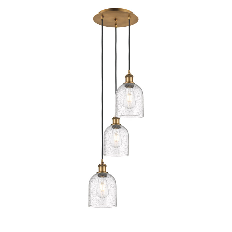 Odaniel 3 - Light Cluster Pendant, Seedy, Brushed Brass