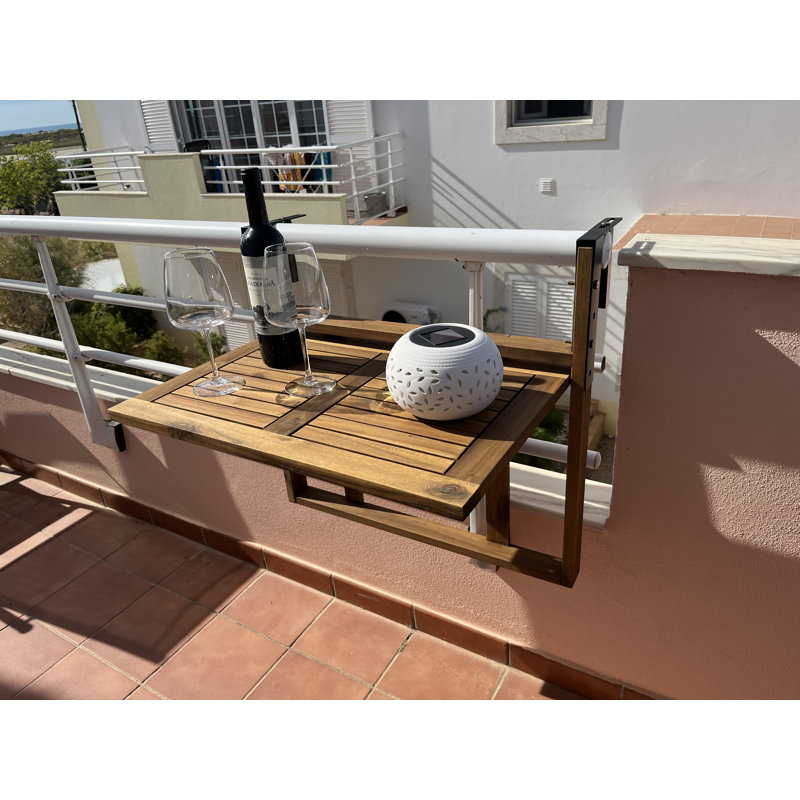 Kenhorst Rectangular Acacia Outdoor Balcony Table , 60cm cm W 40cm cm D