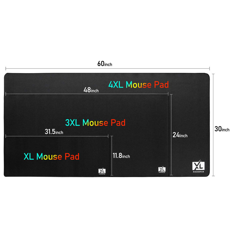Rubber Desk Pad, 0.12" H x 60" W x 30" D