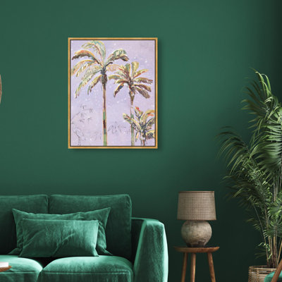 Oliver Gal Michaela Nessim - Inevitable Joy Sunrise I Floral and Botanical - Diamond Dust Framed Canvas Art