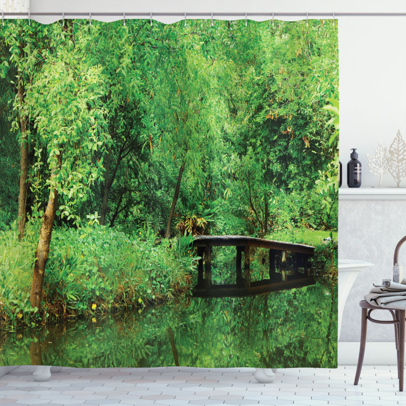 Shower Curtain with Hooks Included, 84" H x 69" W