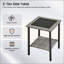 Table d'appoint d'extérieur en osier, petite table de bout carrée en rotin pour terrasse, terrasse, porche, terrasse-1962875294